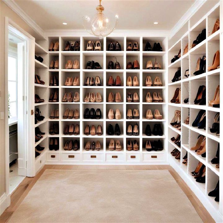 shoe wall for dressing room