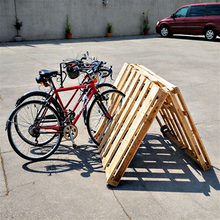 simple and eco friendly pallet bike rack