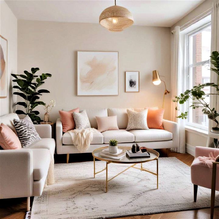 simple use light colors to enhance space
