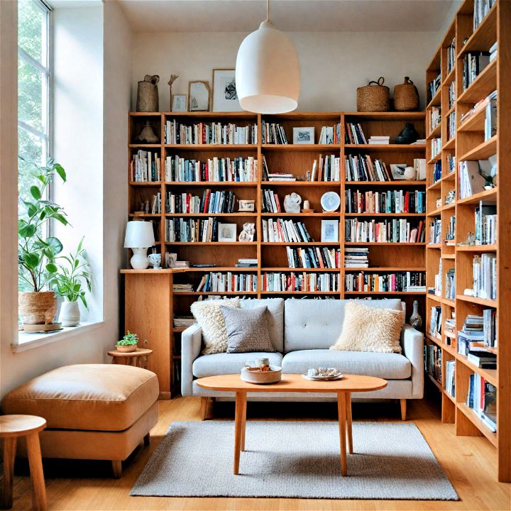 simplicity and functionality scandinavian style library