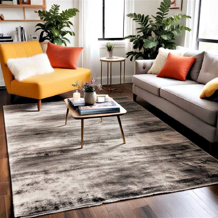 sizable floor rug for small apartment
