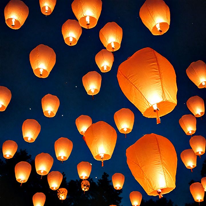 sky lanterns to create a stunning visual