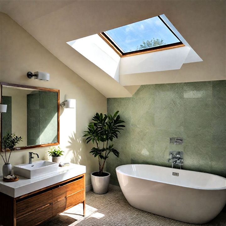skylight to brighten up your bathroom