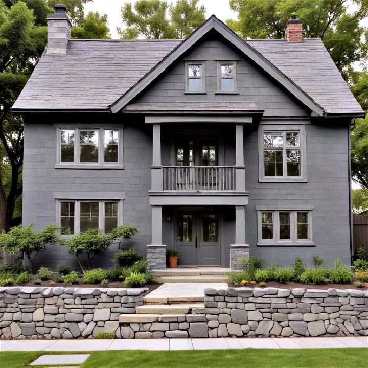 slate reflection gray house paint for a refined exterior backdrop