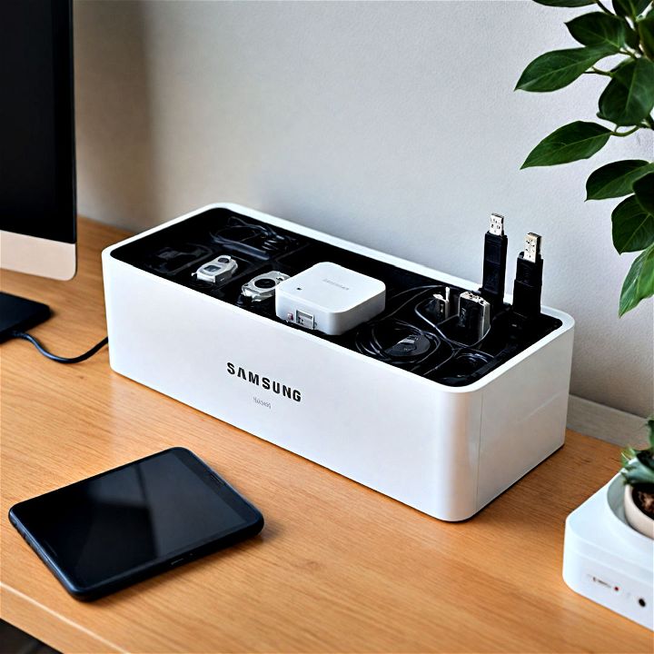 sleek and compact cable management box