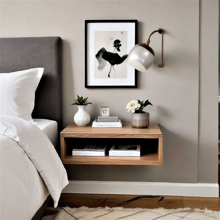 sleek and modern floating nightstand