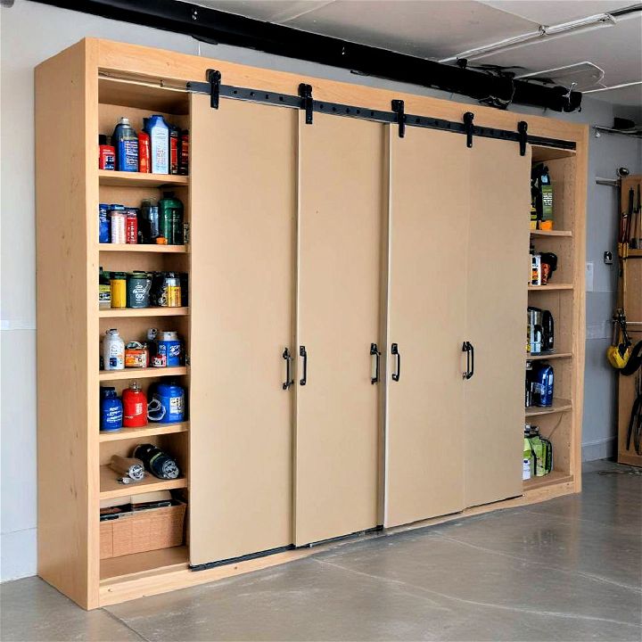 sleek and save space sliding door cabinets
