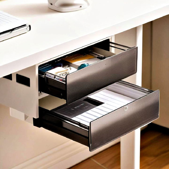 sleek and sturdy under desk drawers