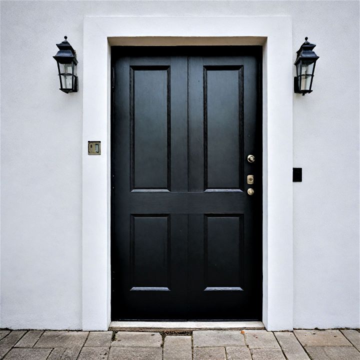 sleek front door with hidden hinges