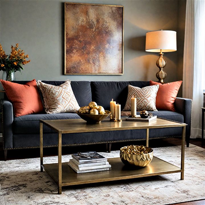 sleek metal decor for your living room