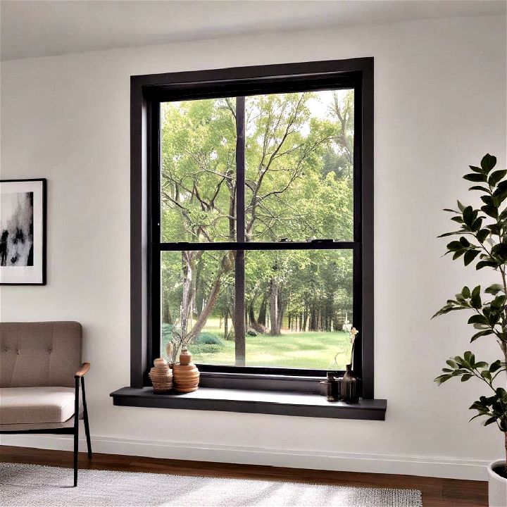 sleek minimalist window trim