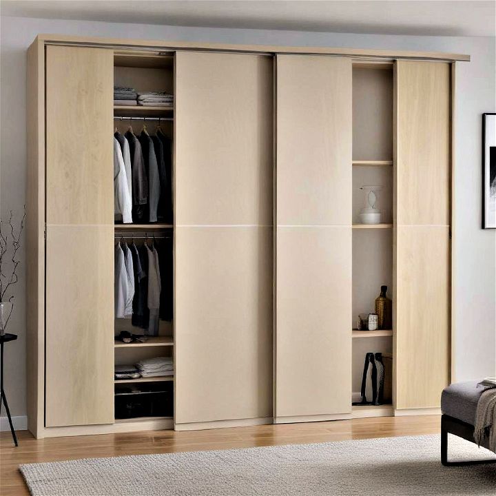 sleek space saving sliding door wardrobe