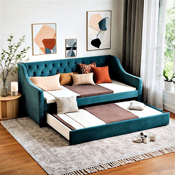 small space daybed with armrests