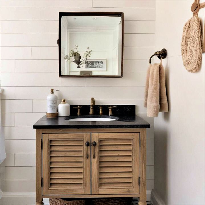 small yet sophisticated powder room