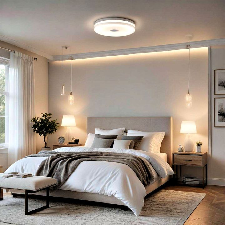smart bedroom lighting to enhance the ambiance
