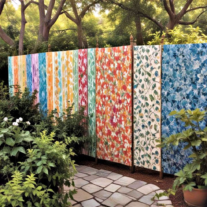 soft and colorful fabric screens outdoor privacy solutions