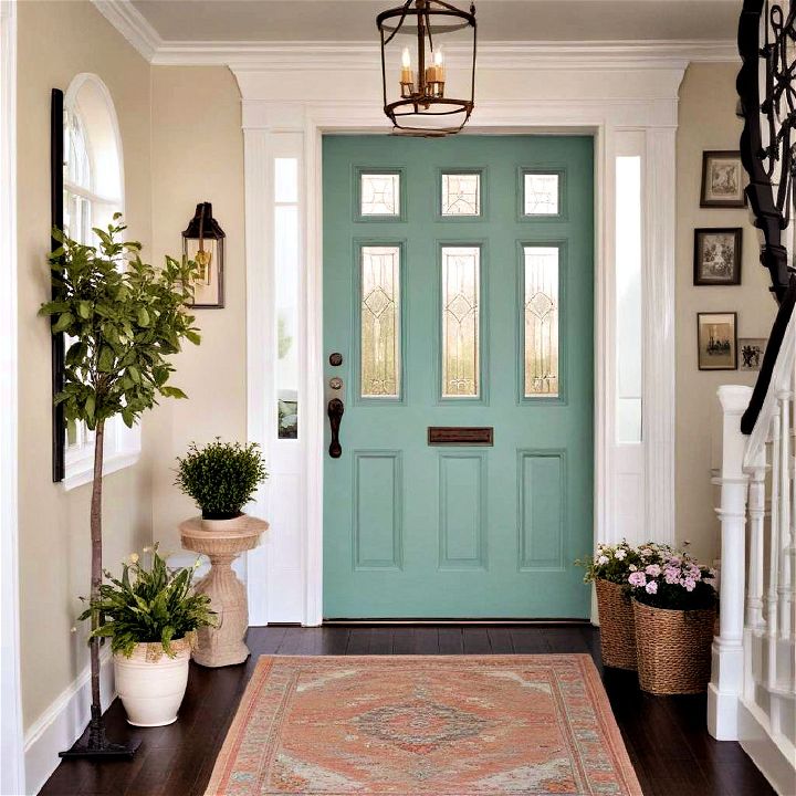 soft and pastel painted welcoming door