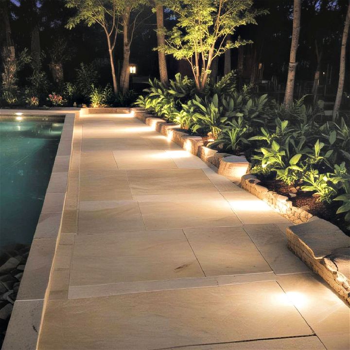 soft led path lighting for pool deck