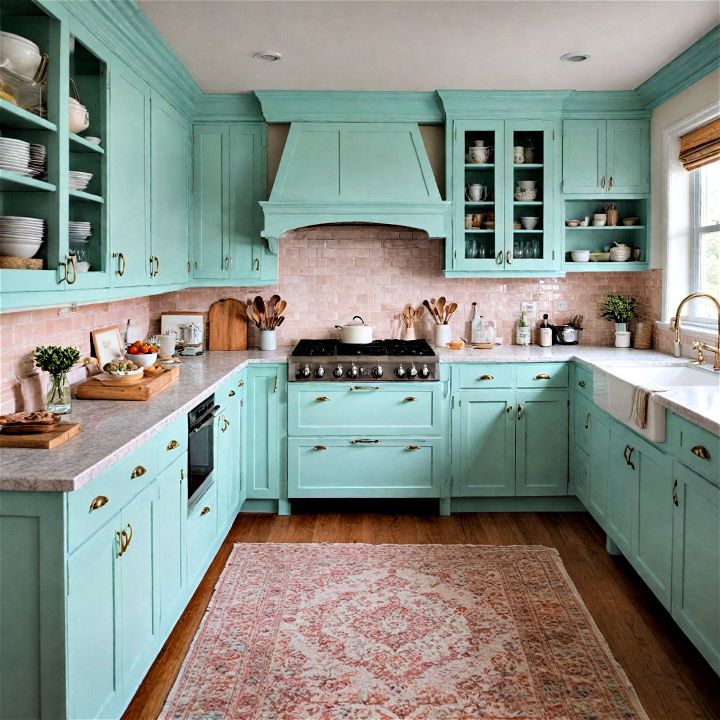 soft pastel colored cabinets for a fresh airy feel