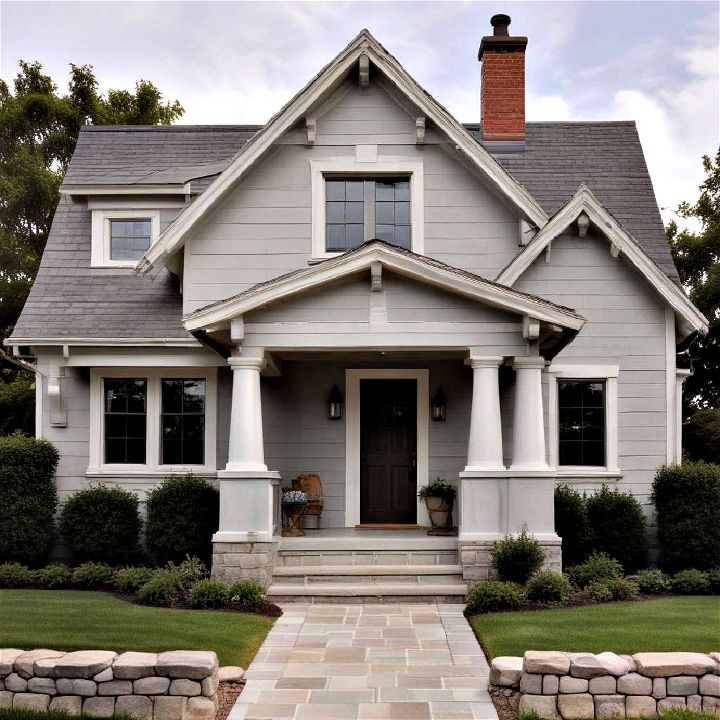 soft pewter gray house paint for a contemporary yet timeless appearance