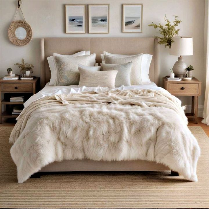 soft textured coastal bedroom
