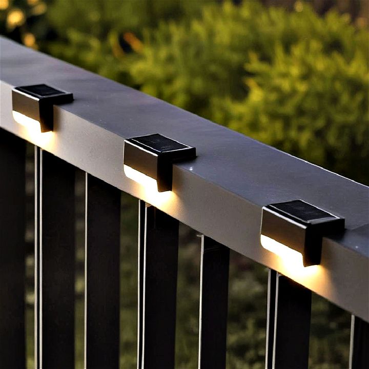 solar lit railings for illuminating your porch area