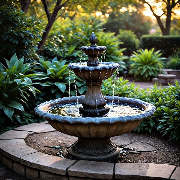 soothing and decorative garden fountain