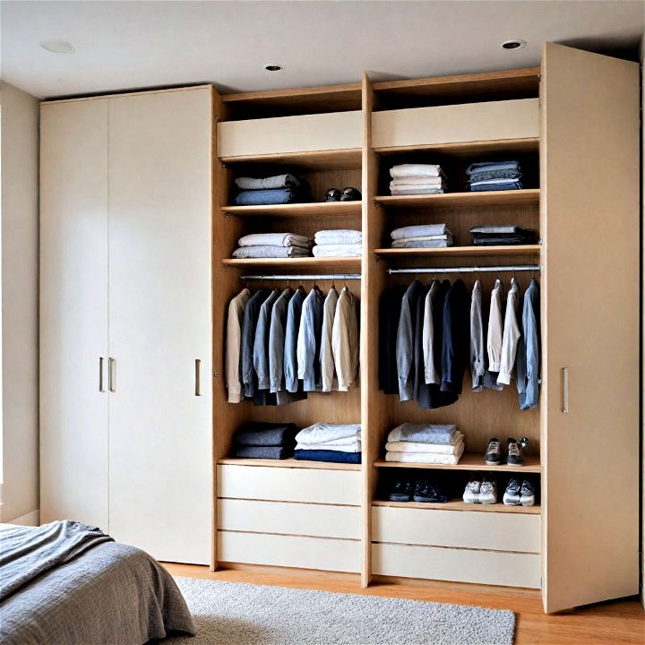space and budget friendly built in wardrobe