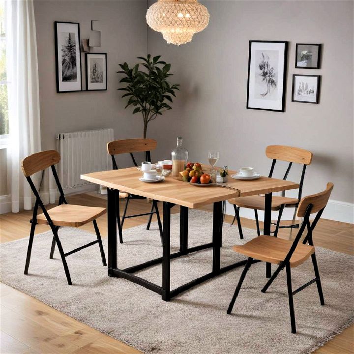 space save foldable dining set