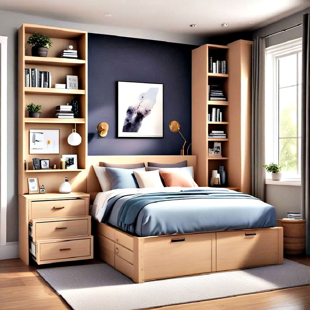 space saving smart bedroom for organized space