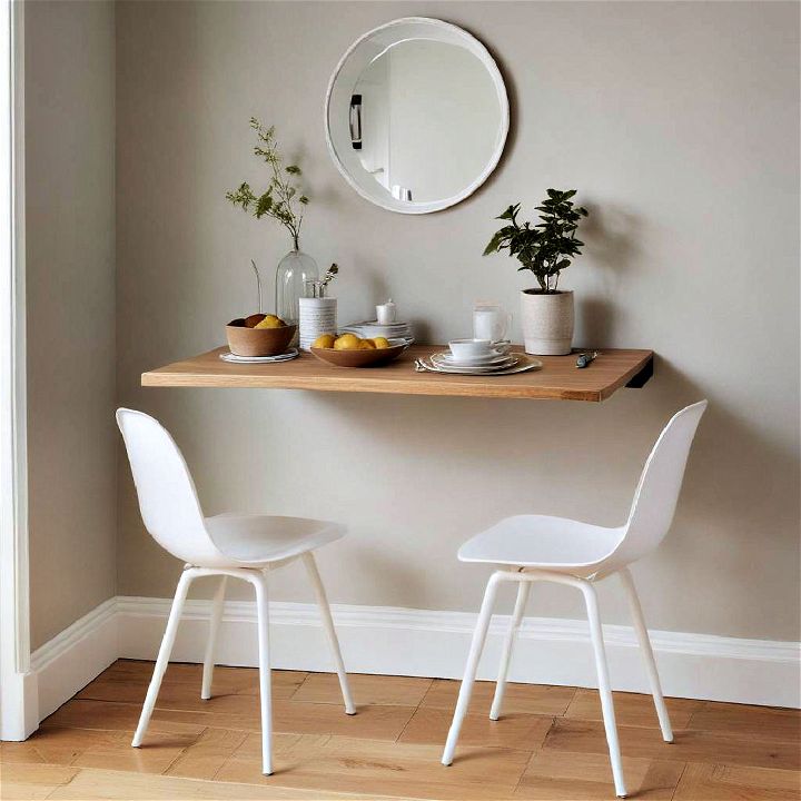 space saving wall mounted table