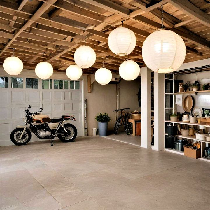 spherical paper lanterns garage