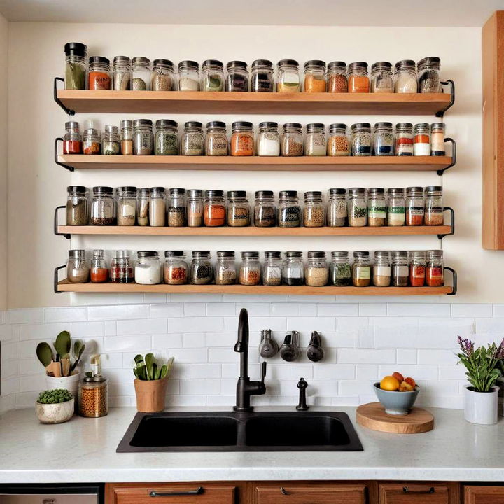 spice rack shelves for kitchen