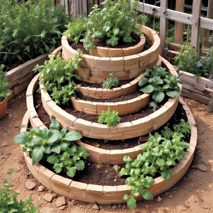 spiral vegetable herb garden