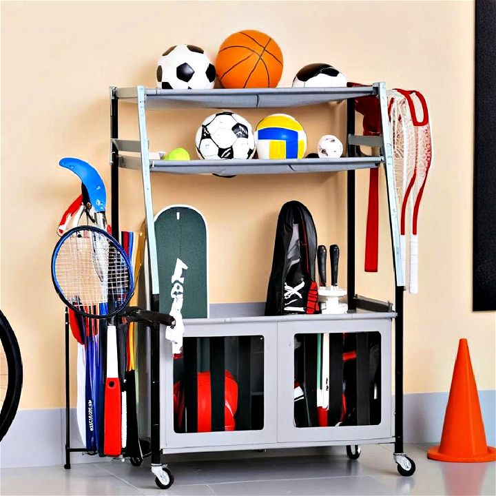 sports equipment rack for garage