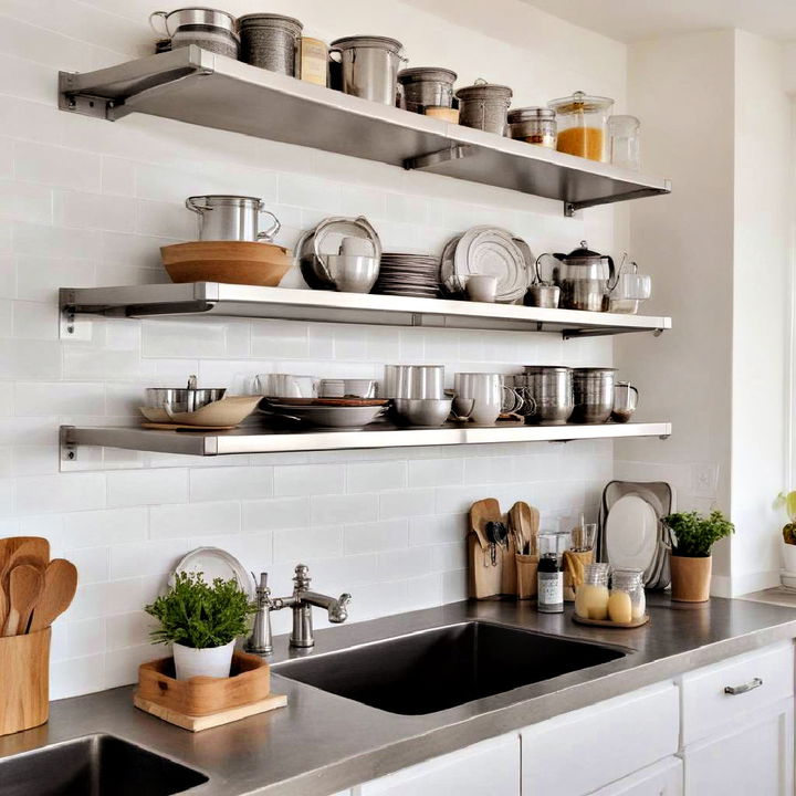 stainless steel shelves for busy kitchens