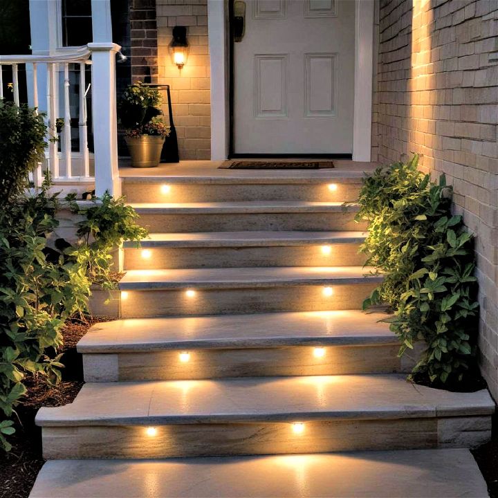 step lights front porch stairs