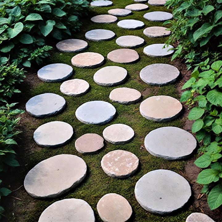 stepping stones to create a whimsical path