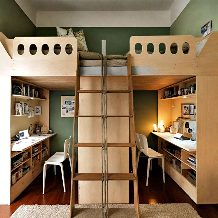 storage loft beds for a minimalist footprint