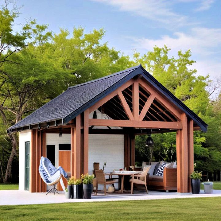 storage pavilion for storage and a stylish addition