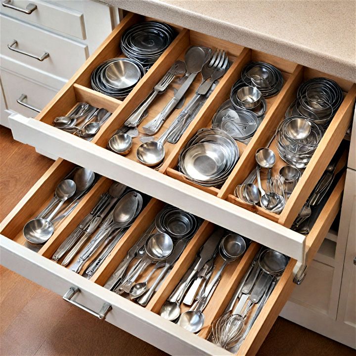 streamline your small kitchen s storage with drawer organizers
