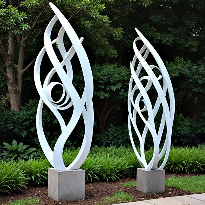 striking outdoor abstract art sculptures