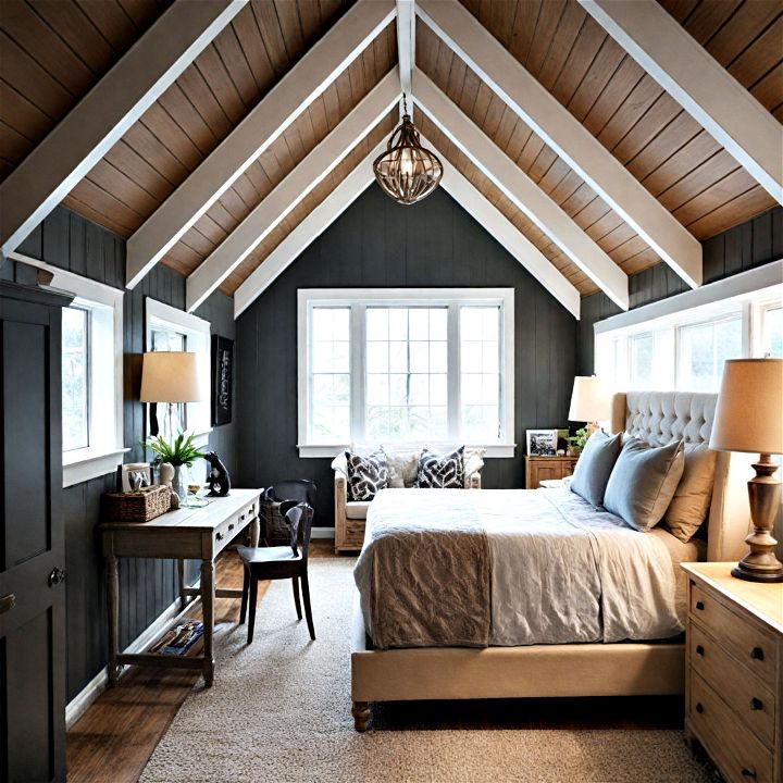 striking two toned vaulted ceiling
