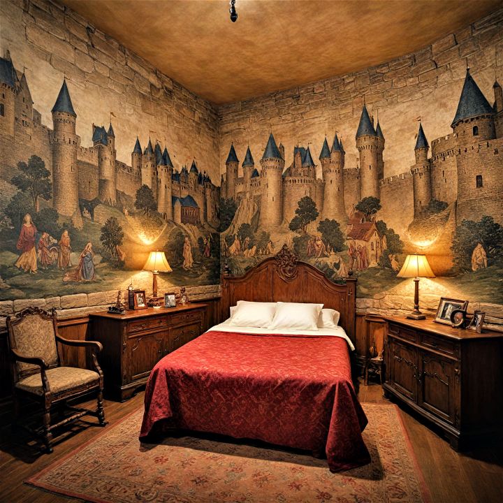 strikingly beautiful medieval castle themed room