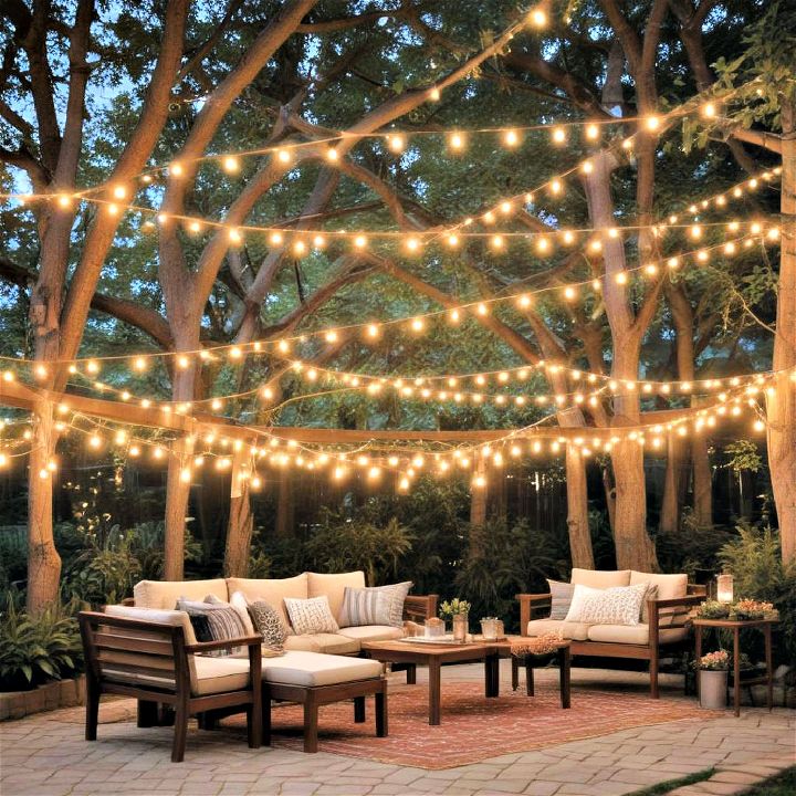string lights for backyard oasis