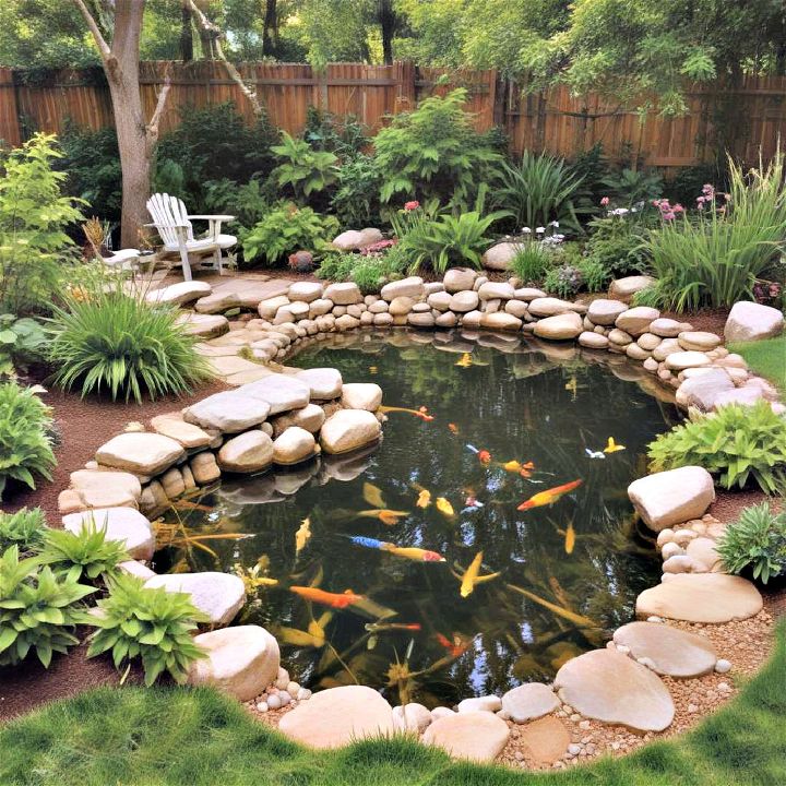 stunning backyard pond