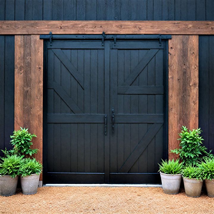 stunning black barn style front door