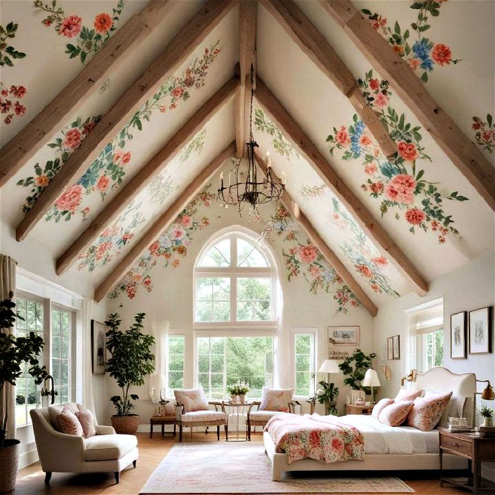 stunning floral and botanical ceiling motifs