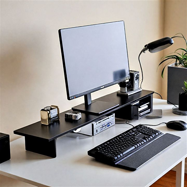 stylish and elevated monitor stand
