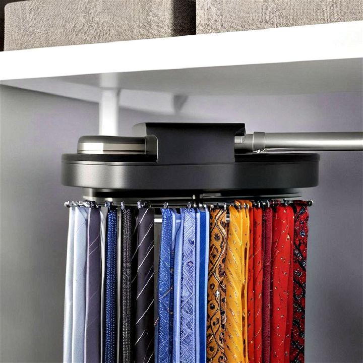 stylish and luxurious automated tie rack